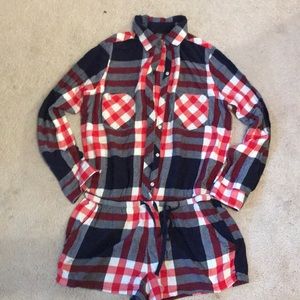 Aerie Sleep Flannel Romper